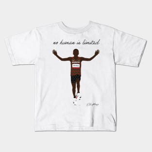 Eliud Kipchoge no human is limited Kids T-Shirt